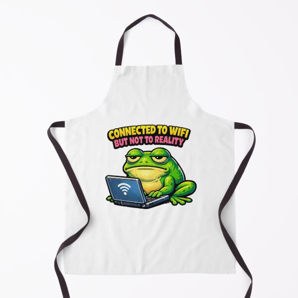 Item preview, Disconnected Frog Surreal Laptop Meme designed and sold by Anantha's Studio.