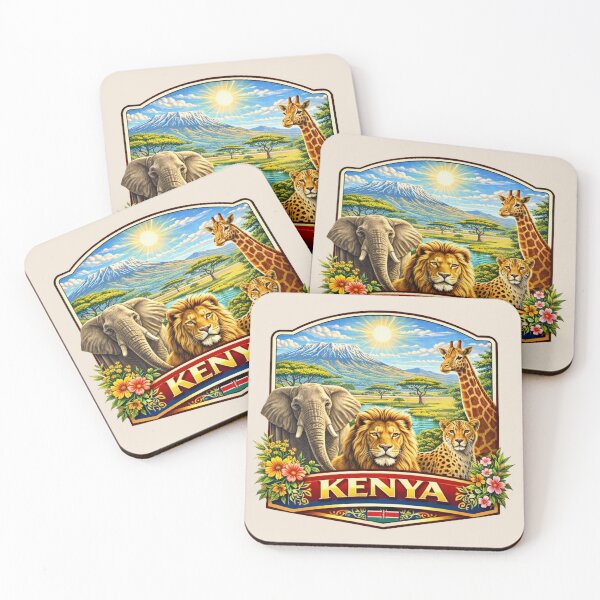 Item preview, Kenya - Mount Kilimanjaro, Safari Wildlife and Savanna Landscape designed and sold by Myra365Art.
