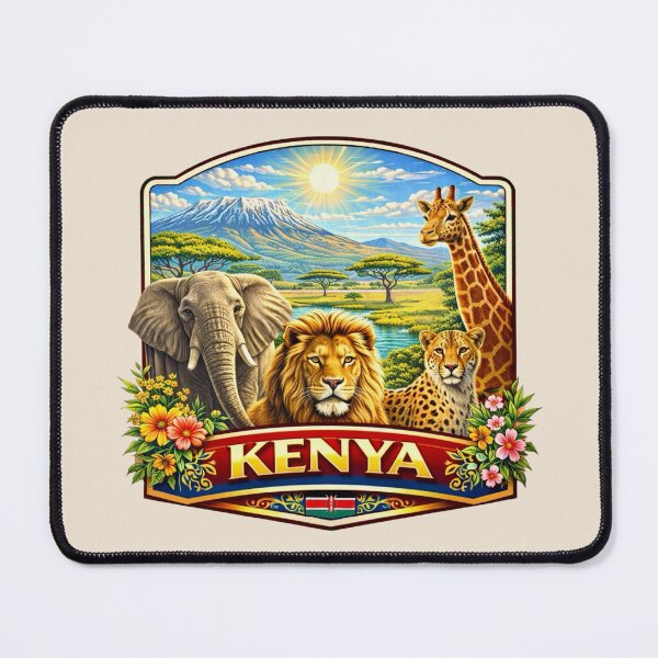Item preview, Kenya - Mount Kilimanjaro, Safari Wildlife and Savanna Landscape designed and sold by Myra365Art.