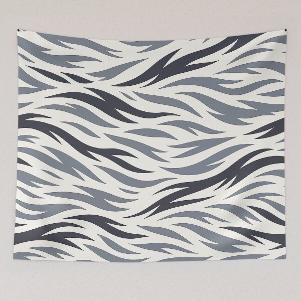 Item preview, White Tiger Bold Monochrome Stripe Pattern designed and sold by WildlifeInc.