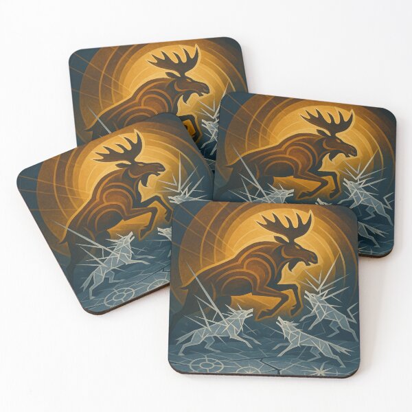 Item preview, Moose Eclipse Guardian Geometric Wolves designed and sold by WildlifeInc.