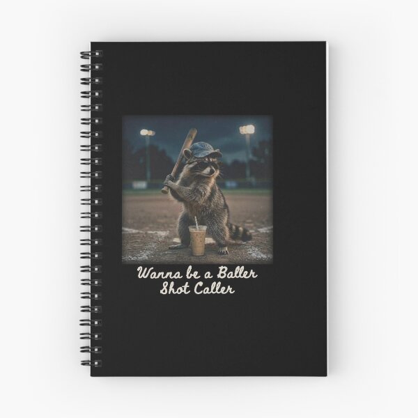 Item preview, Wanna Be A Baller Shot Caller Raccoon, Retro Funny Baseball Raccoon  designed and sold by BachulAlam.