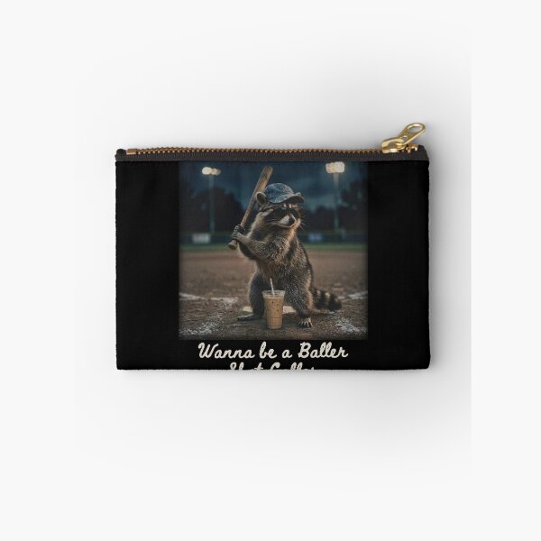 Item preview, Wanna Be A Baller Shot Caller Raccoon, Retro Funny Baseball Raccoon  designed and sold by BachulAlam.