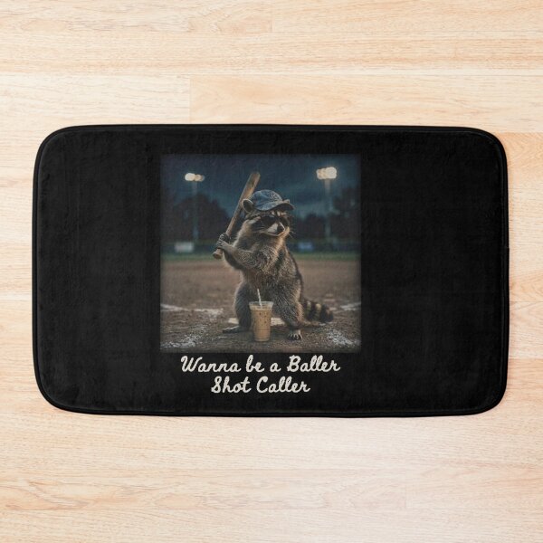 Item preview, Wanna Be A Baller Shot Caller Raccoon, Retro Funny Baseball Raccoon  designed and sold by BachulAlam.