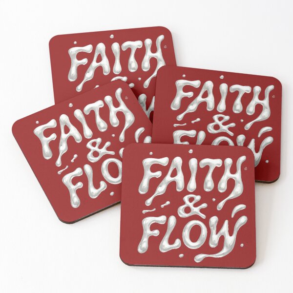 Item preview, FAITH & FLOW - Liquid Chrome Typography - Urban Christian designed and sold by Urban-InkStudio.