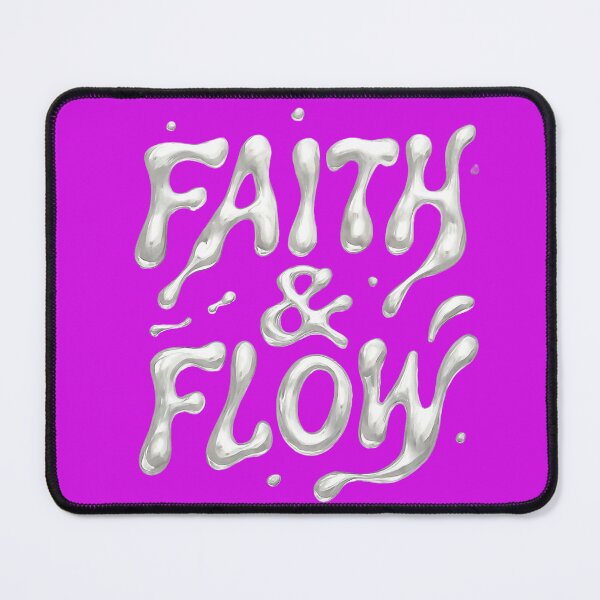 Item preview, FAITH & FLOW - Liquid Chrome Typography - Urban Christian designed and sold by Urban-InkStudio.