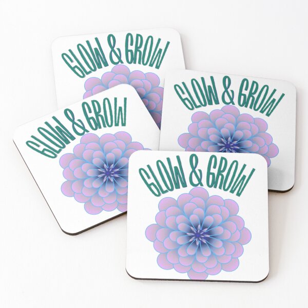 Item preview, Glow & Grow Aesthetic Floral Quote, Self Growth Motivation, Pastel Flower Design designed and sold by HopeAndHustle.