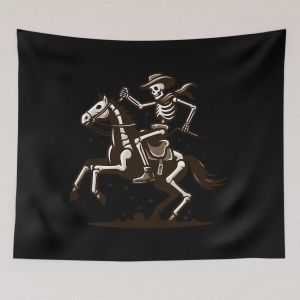 Item preview, Gothic Skeleton Cowboy On Horseback Art designed and sold by tbswtkawwz11.