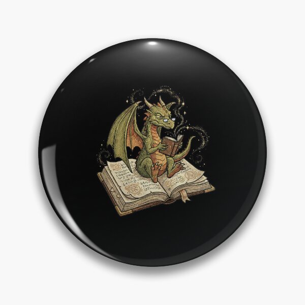 Item preview, Dragon Bookworm Reading Fantasy Book Graphic Art designed and sold by Dressed For  Duty.