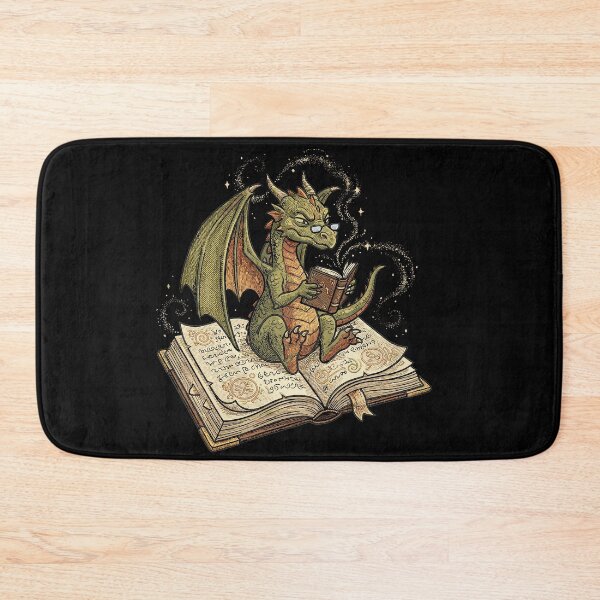 Item preview, Dragon Bookworm Reading Fantasy Book Graphic Art designed and sold by Dressed For  Duty.