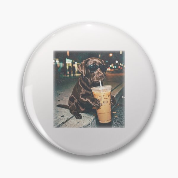 Item preview, Funny Chocolate Lab Drinking Iced Coffee, Animal Meme Dog Lover Gift, Funny Lab Dog Mom Gift, Chocolate Lab Gift designed and sold by BachulAlam.