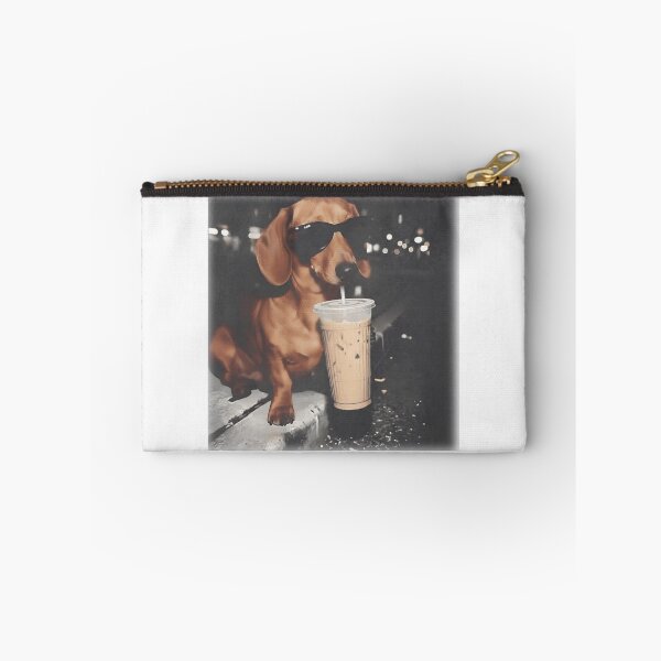 Item preview, Funny Dachshund Drinking Iced Coffee, Animal Meme  designed and sold by BachulAlam.