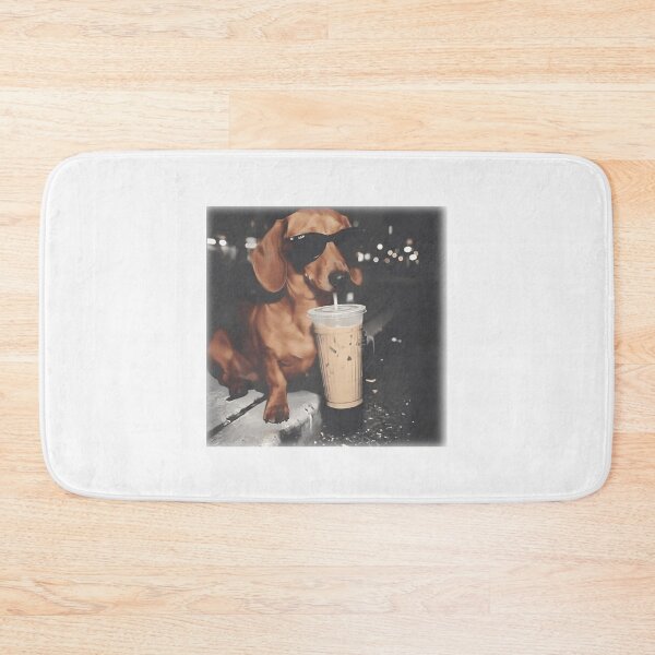 Item preview, Funny Dachshund Drinking Iced Coffee, Animal Meme  designed and sold by BachulAlam.