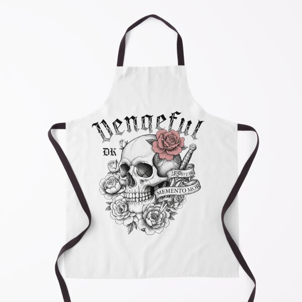 Item preview, Vengeful Memento Mori Skull and Roses Tattoo designed and sold by UrbanThreat.