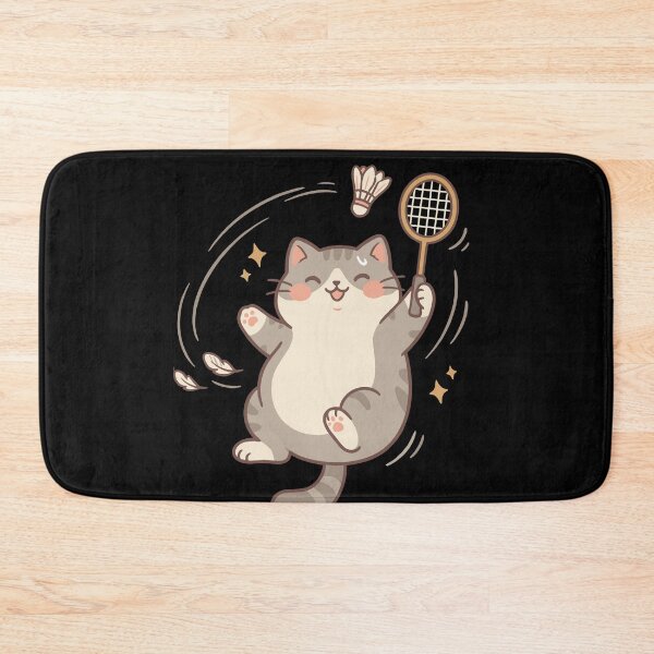 Item preview, Cute Kitty Badminton Player Shuttlecock Sports Pet Lover designed and sold by Dressed For  Duty.