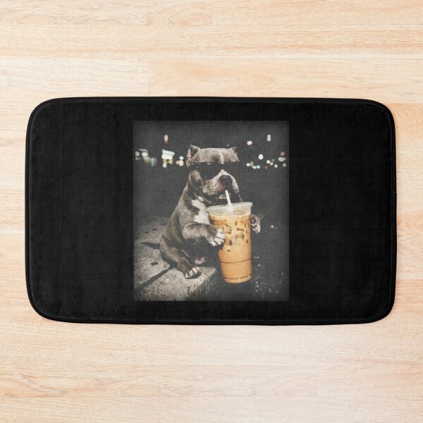 Item preview, Funny Pitbull With Iced Coffee, Dog Vintage   designed and sold by BachulAlam.