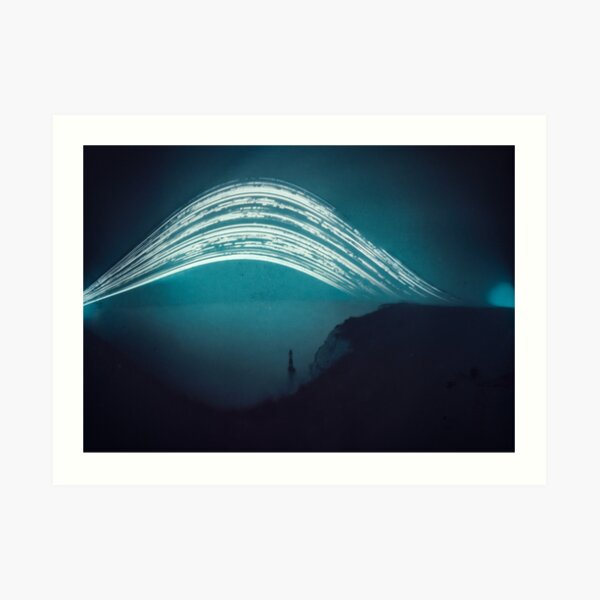 3 month exposure at Beachy head lighthouse UK Art Print