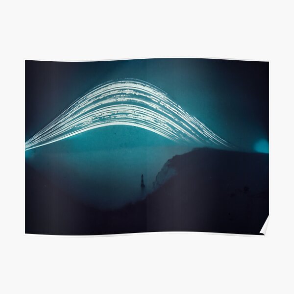 3 month exposure at Beachy head lighthouse UK Poster