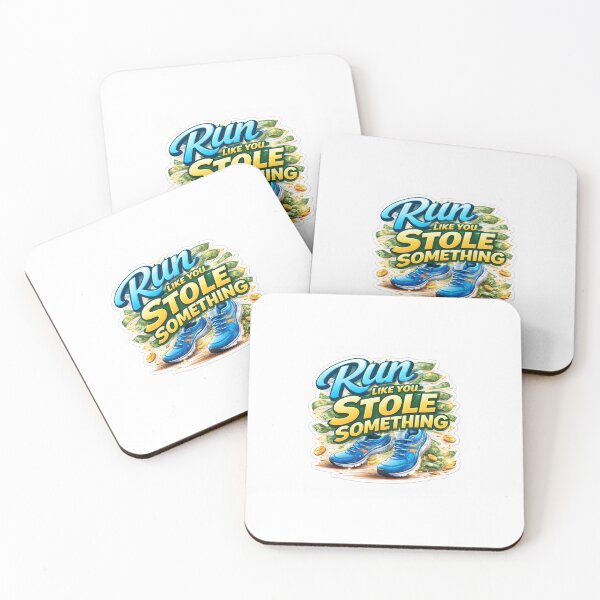 Item preview, Runner’s High Sticker – “Run Like You Stole Something” Funny Fitness Decal designed and sold by SparkVault.