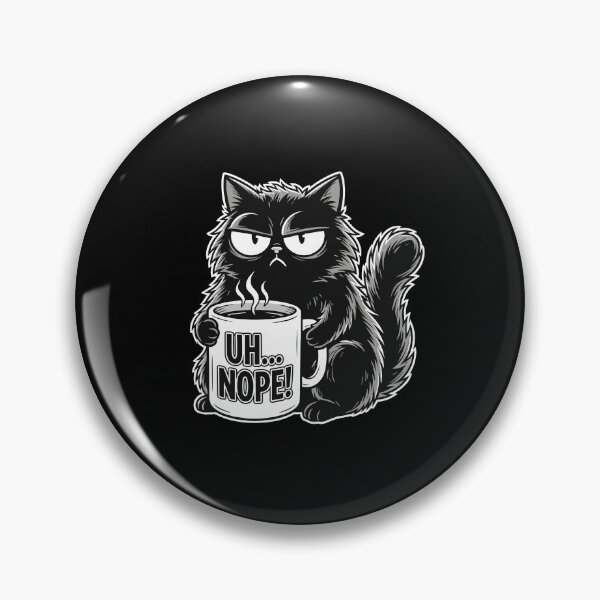 Artikelvorschau, Grumpy Animal Uh Nope Cat Coffee Graphic Kitten Art entworfen und verkauft von Dressed For Duty.