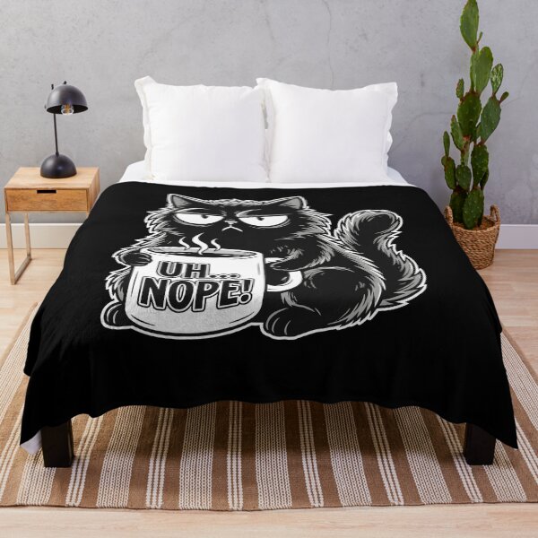 Item preview, Grumpy Animal Uh Nope Cat Coffee Graphic Kitten Art designed and sold by Dressed For Duty.