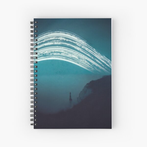 3 month exposure at Beachy head lighthouse UK Spiral Notebook