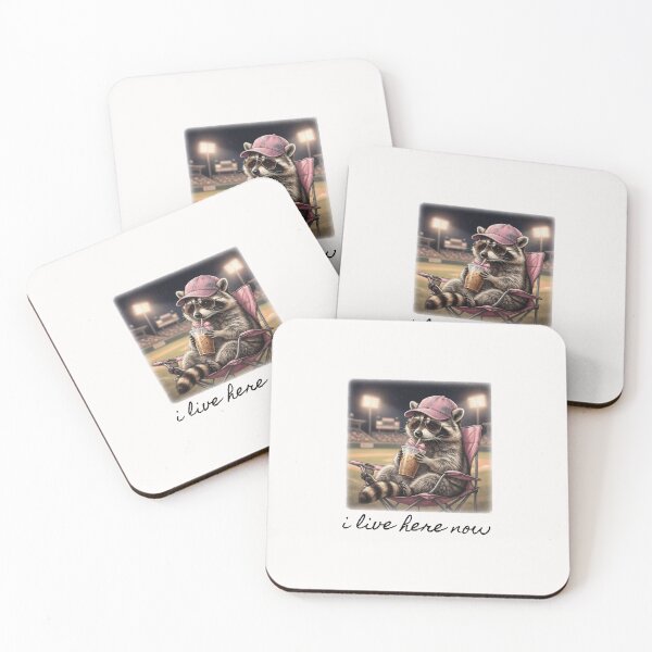 Item preview, Funny Raccoon Drinking Iced Coffee, Baseball Mama, Coffee Lover Raccoon designed and sold by BachulAlam.