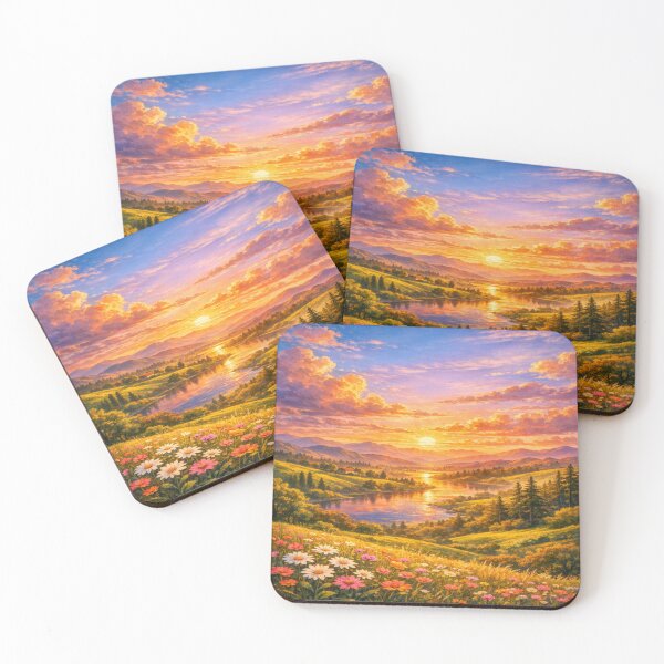 Item preview, Luminous landscape – Vibrant nature & sunset designed and sold by Elyna-Shop.