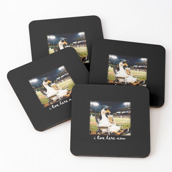 Item preview, Goose Drinking Iced Coffee, I live here now Goose Ballfield, Baseball Mama, Travel Baseball, Softball Ball Mom designed and sold by BachulAlam.