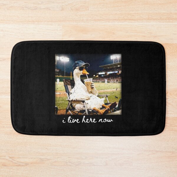 Item preview, Goose Drinking Iced Coffee, I live here now Goose Ballfield, Baseball Mama, Travel Baseball, Softball Ball Mom designed and sold by BachulAlam.