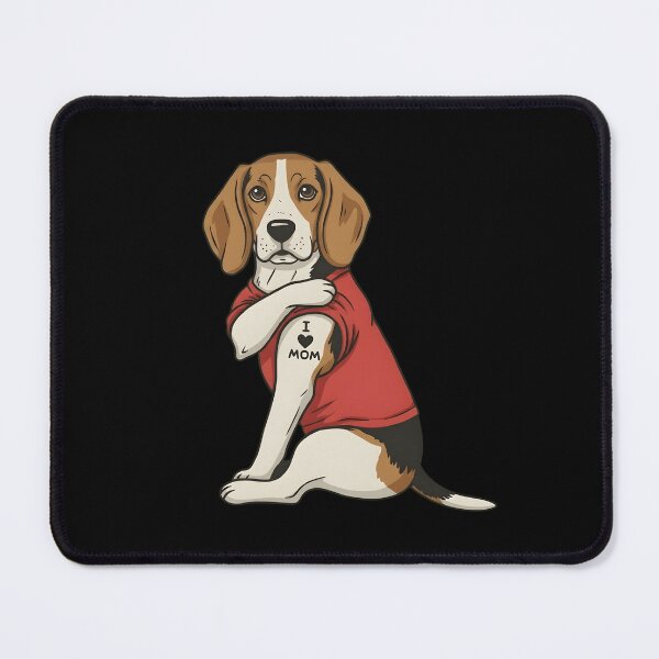 Item preview, Funny Beagle Dog with I Love Mom Tattoo - Cute Pet Mother's Day Gift designed and sold by haitrieuic96.