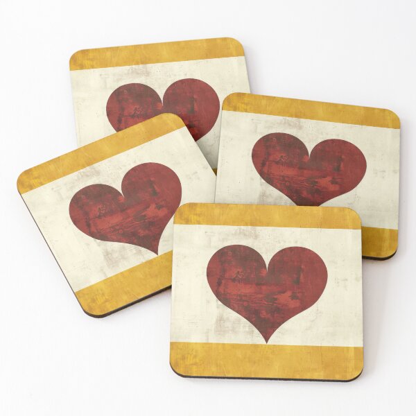 Item preview, Minimalist Heart Pattern Mustard Stripe Wall Art designed and sold by NarjaShop.