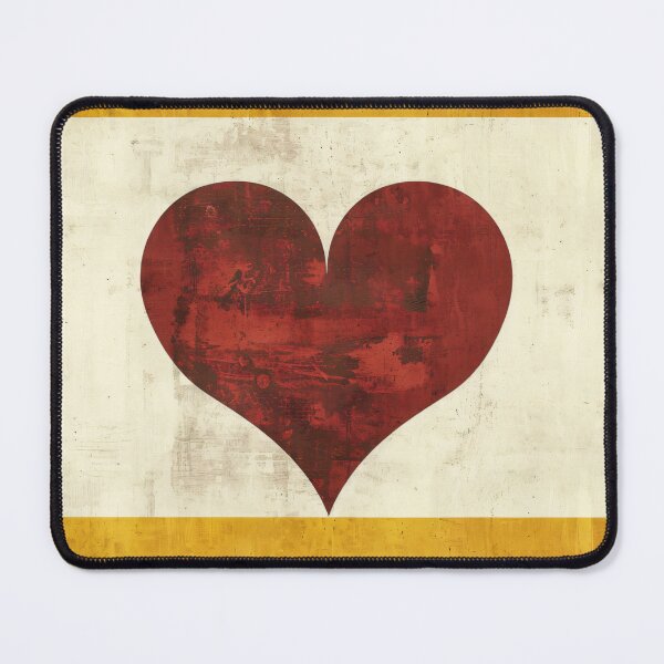 Item preview, Minimalist Heart Pattern Mustard Stripe Wall Art designed and sold by NarjaShop.