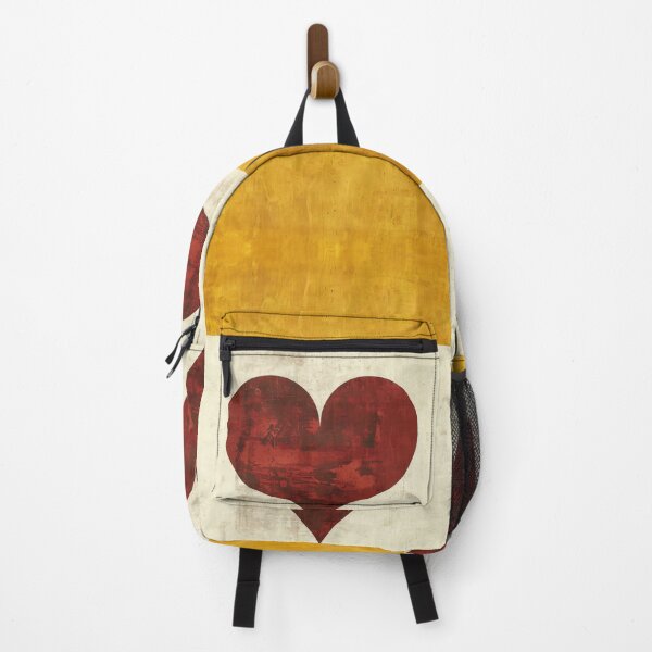 Item preview, Minimalist Heart Pattern Mustard Stripe Wall Art designed and sold by NarjaShop.