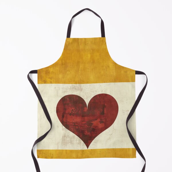 Item preview, Minimalist Heart Pattern Mustard Stripe Wall Art designed and sold by NarjaShop.