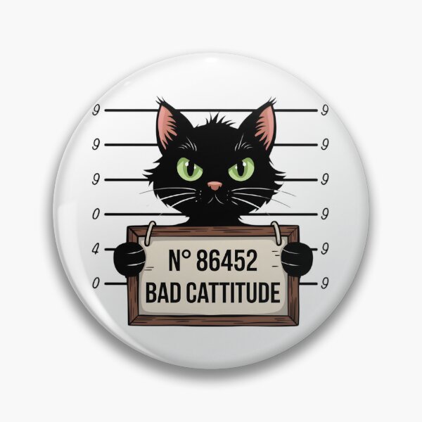 Item preview, Bad Cattitude Black Cat designed and sold by KrisGraphic45.