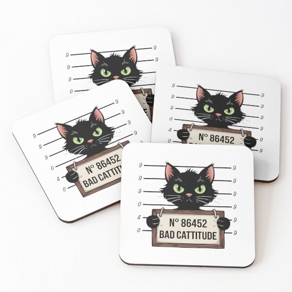 Item preview, Bad Cattitude Black Cat designed and sold by KrisGraphic45.