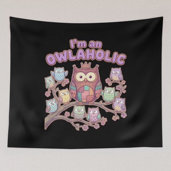 Item preview, I'm An Owlaholic Funny Owl Boys Girls Fans designed and sold by Dressed For  Duty.