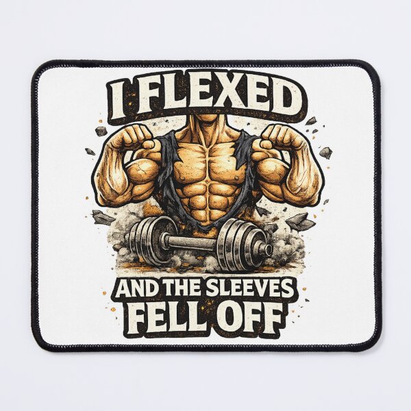 Item preview, I Flexed And The Sleeves Fell Off Funny Gym  | Bodybuilding Workout Humor designed and sold by maneprint.