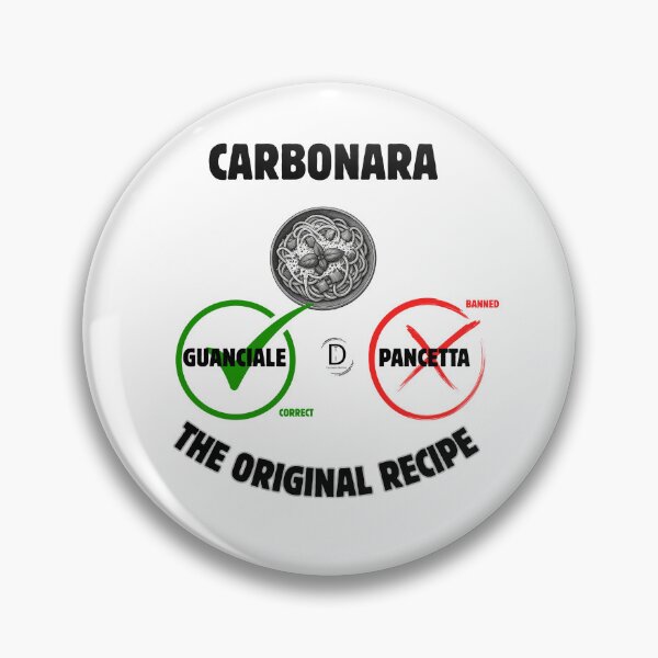 Item preview, Funny Italian Food Rules: Authentic Carbonara Recipe Dilemma (Guanciale vs Pancetta) designed and sold by TheItaliandilemma.