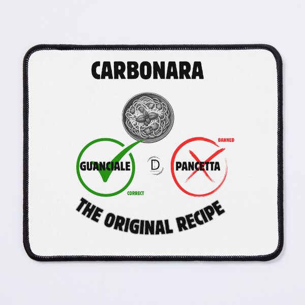 Item preview, Funny Italian Food Rules: Authentic Carbonara Recipe Dilemma (Guanciale vs Pancetta) designed and sold by TheItaliandilemma.