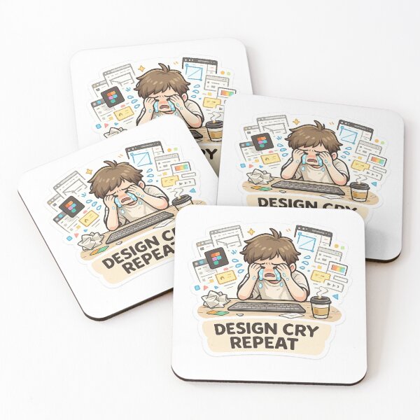 Item preview, UI Designer Cry Repeat Sticker designed and sold by Anantha's Studio.