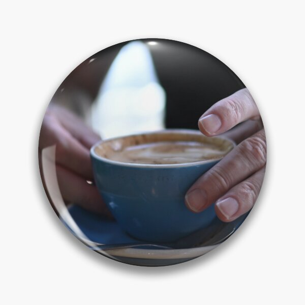 Item preview, Man Holding Cappuccino at Restaurant designed and sold by getmybookstore.