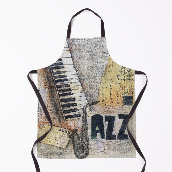 Item preview, Vintage Jazz Piano & Saxophone Art Print – Retro Music Wall Decor, Jazz Lover Gift, Musician Illustration designed and sold by art2print.