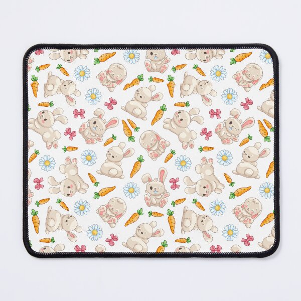 Item preview, Cute Easter Bunny Pattern with Carrots and Flowers designed and sold by SMHaven93.