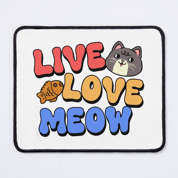 Item preview, Live Love Meow Retro Cat Typography designed and sold by cbarilnb.
