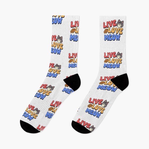 Item preview, Live Love Meow Retro Cat Typography designed and sold by cbarilnb.