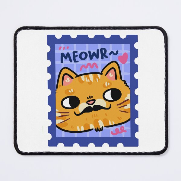 Item preview, Meowr Moustache Cat Postage Stamp designed and sold by cbarilnb.