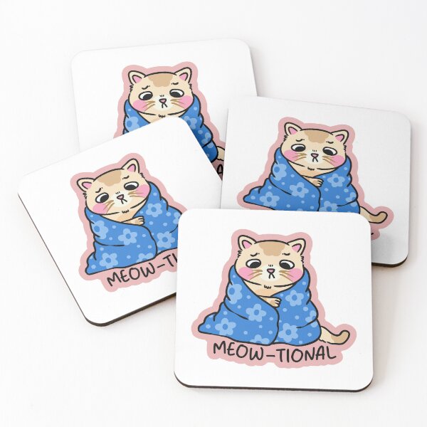 Item preview, Meow-tional Emotional Cat in Blanket designed and sold by cbarilnb.