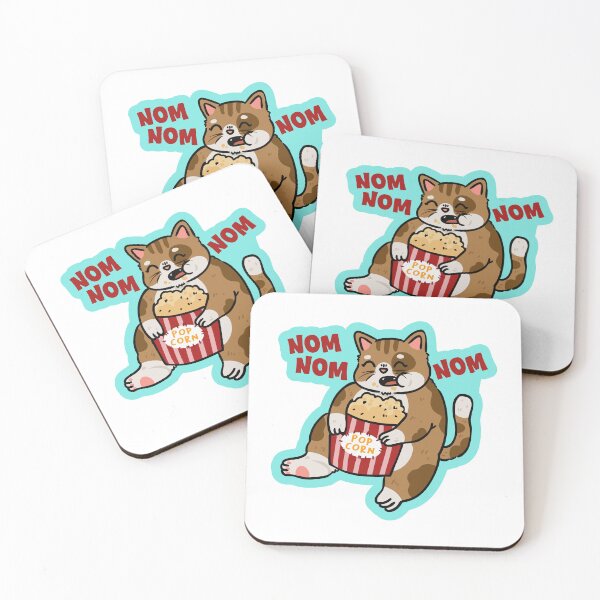 Item preview, Nom Nom Popcorn Cat Movie Night designed and sold by cbarilnb.